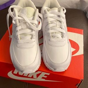 White kid air max sneaker
